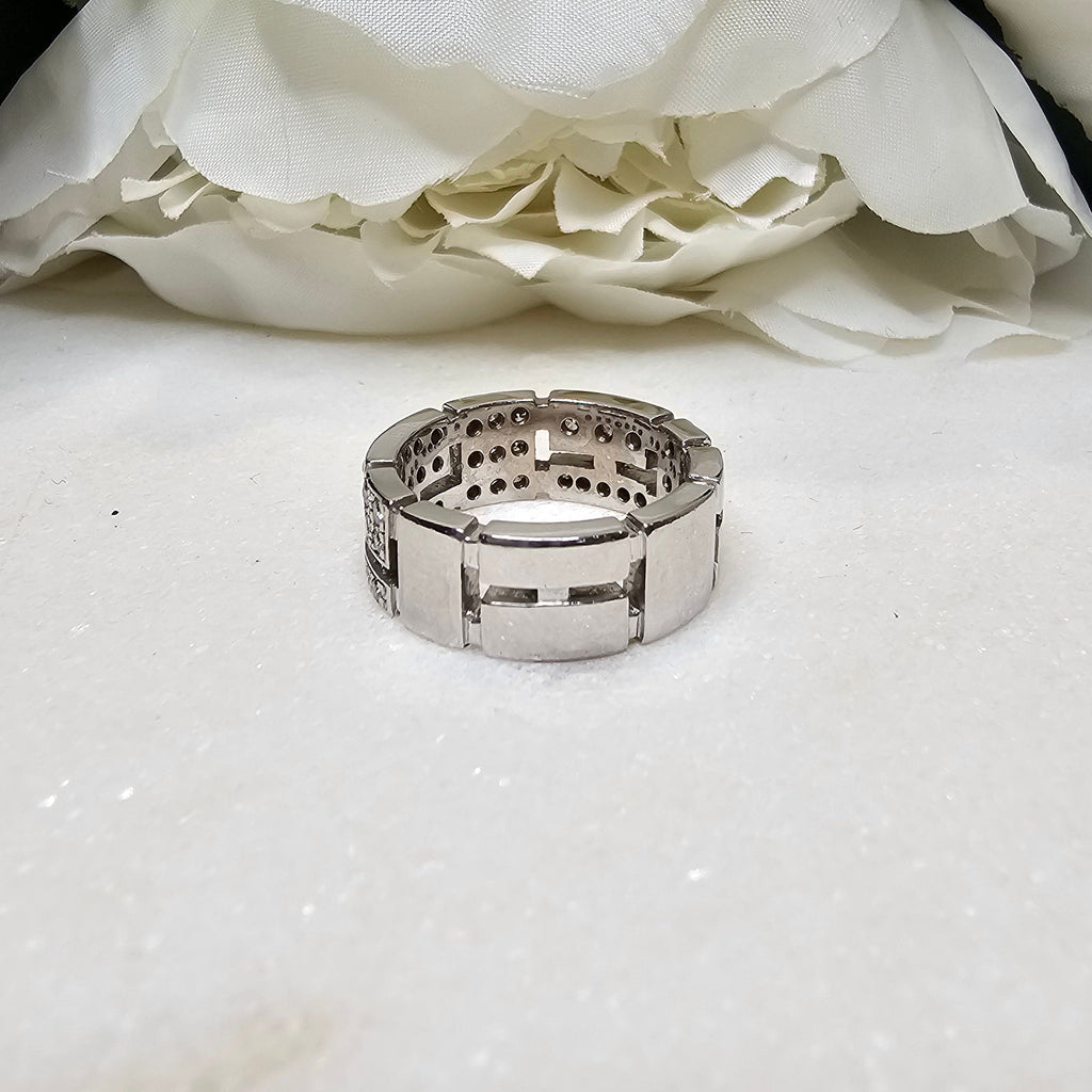 Canturi "Cubism" Diamond Pave Ring 18ct White Gold