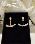 14K Yellow Gold 14 Round Diamond Multi Wear Stud Earrings