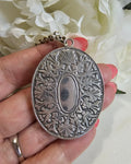 Beautifully Engraved Sterling Silver Photo Locket