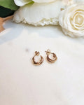 9ct Rose Gold Twisted Hoop Earrings