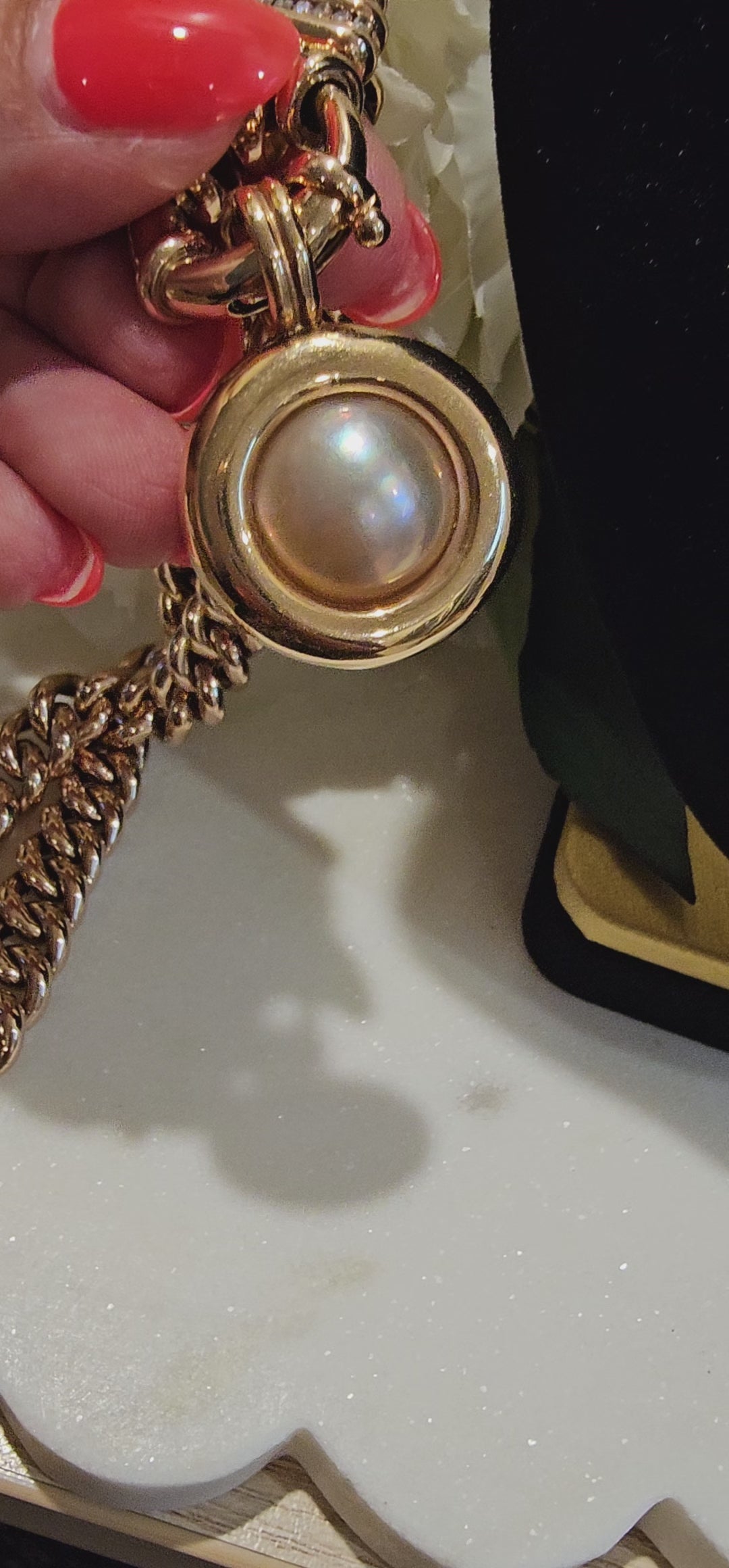 9ct Rose Gold Mabe Pearl Enhancer Pendant