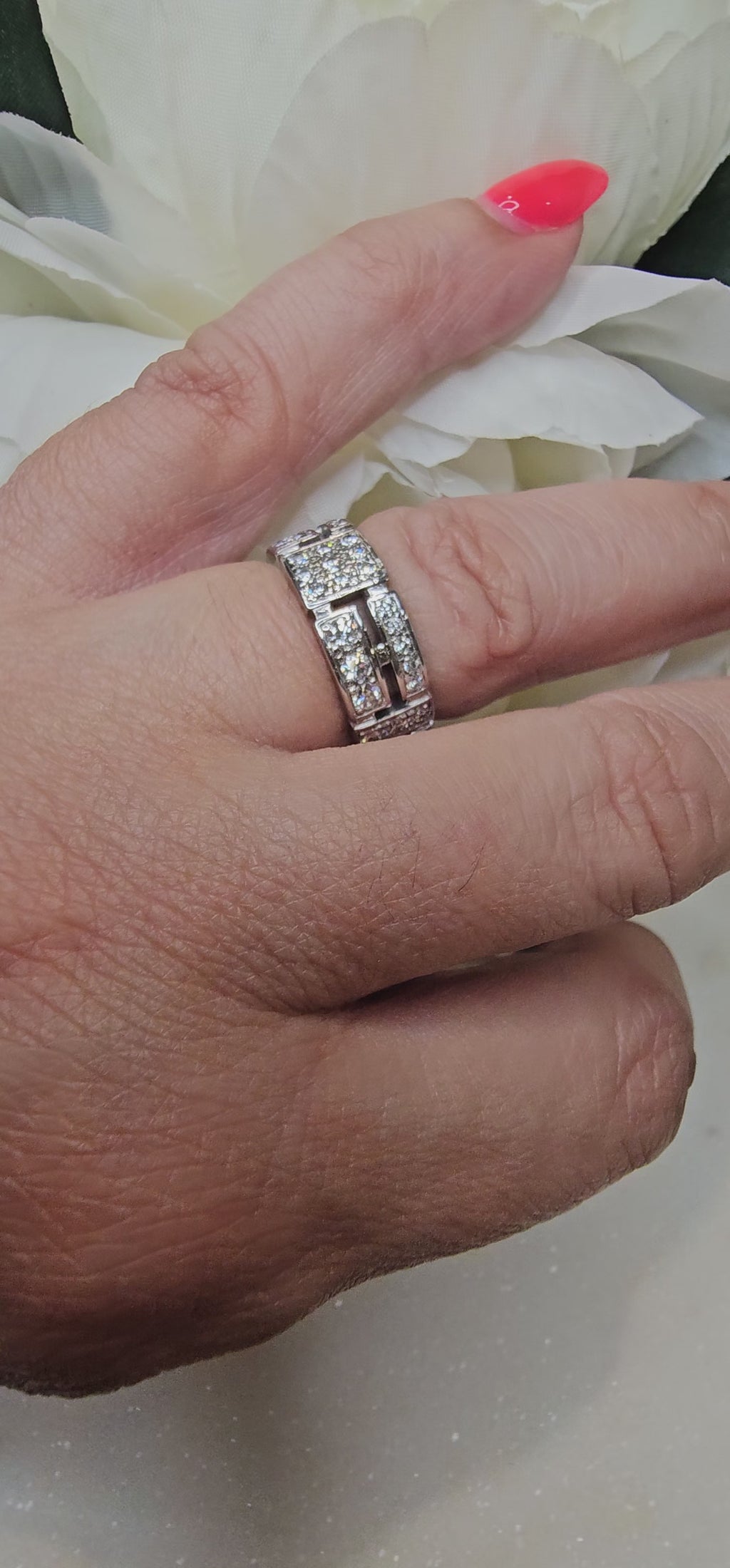 Canturi "Cubism" Diamond Pave Ring 18ct White Gold