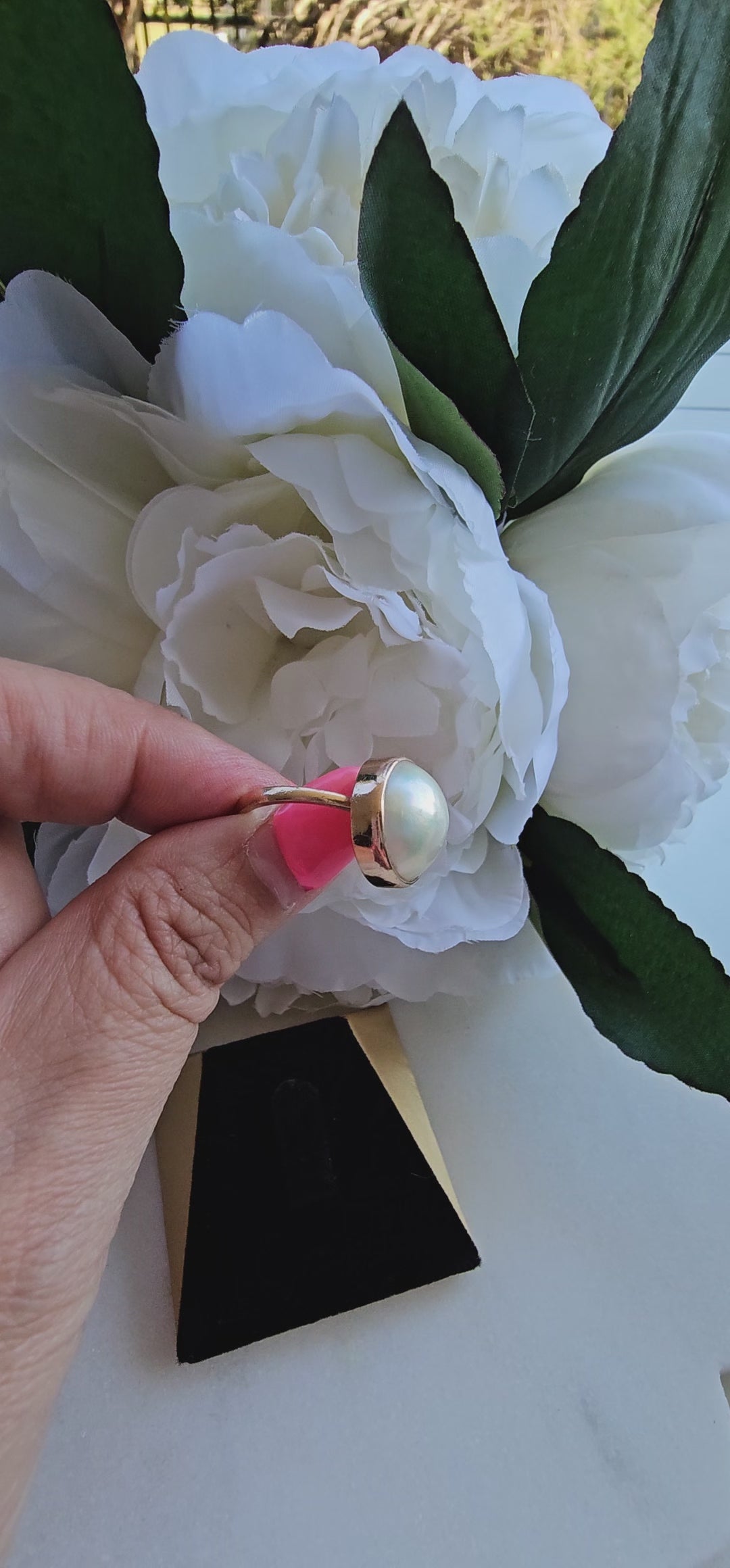 9ct Rose Gold Mabe Pearl Ring