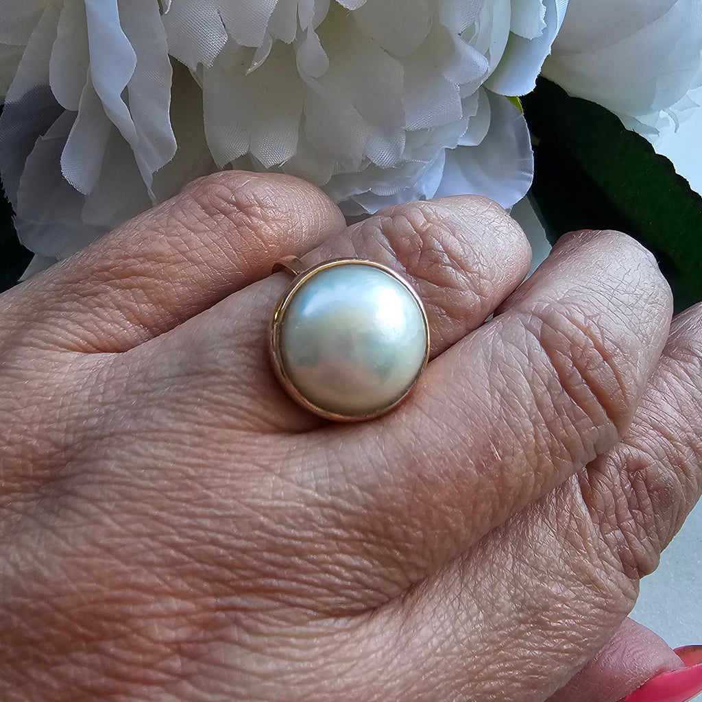 9ct Rose Gold Mabe Pearl Ring