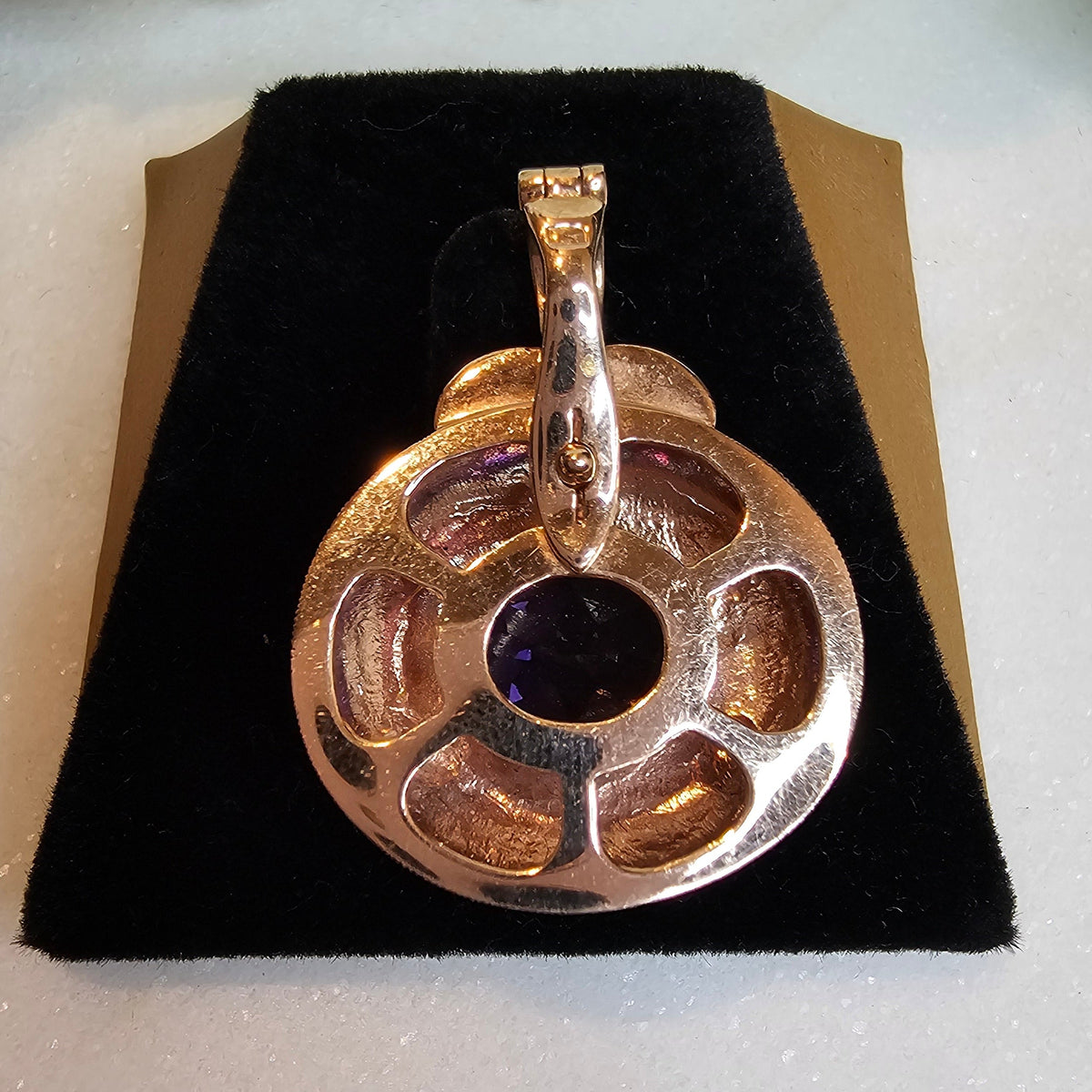 9ct Rose Gold Amethyst Enhancer Pendant